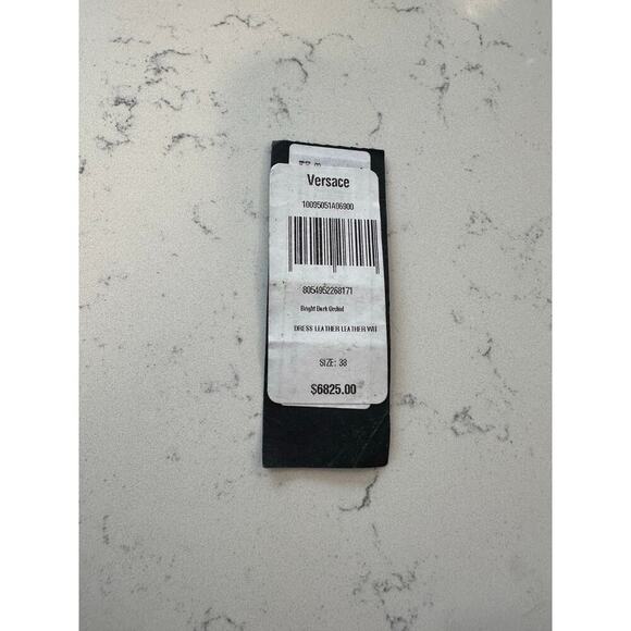 Versace Runway Bright Dark Orchid Leather Fringe Mini Dress - Picture 3 of 16